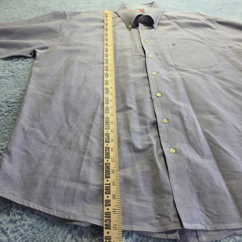 Vintage Y2k Tommy Hilfiger Mens XXL Button Down Long Sleeve Cotton Classic - Picture 9 of 14
